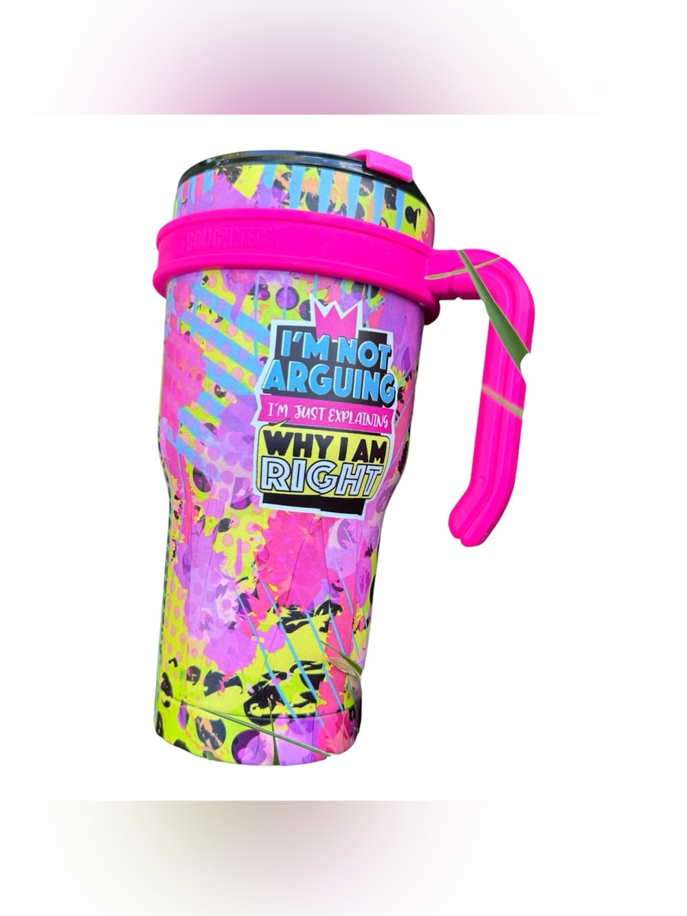 Roughneck Colorful Retro Y2K Not Arguing Cool & Hot Spill Resistant 30z Tumbler